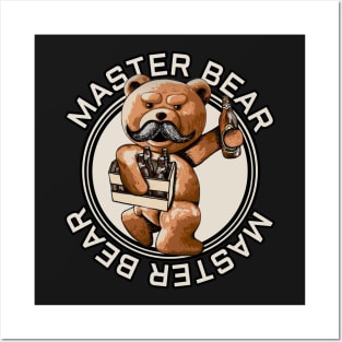 Master bear circle Posters and Art